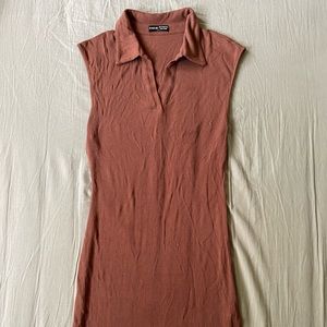 Brown bodycon dress